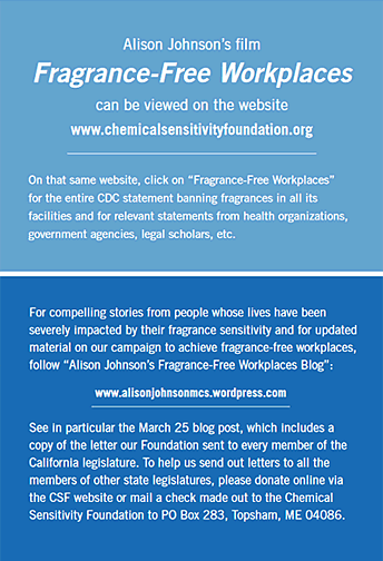 Back of Card: Fragrance-Free Workplaces: Wave of the Future?